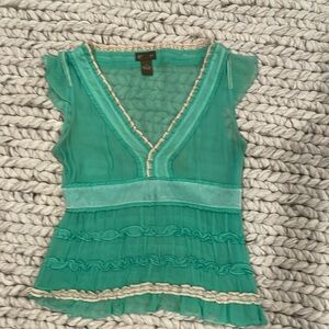 Vintage Anthropologie Fei silk top / blouse size 4